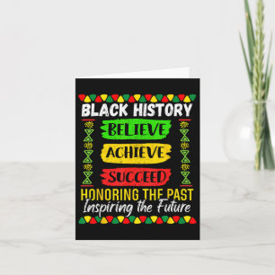 Black History Month Glaube an Erfolg Melani Karte