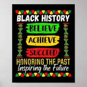 Black History Month Glaube an Erfolg Melani Poster