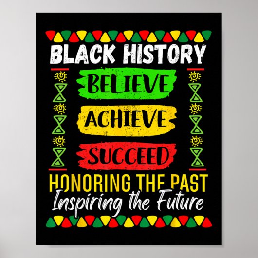 Black History Month Glaube an Erfolg Melani Poster (Vorne)