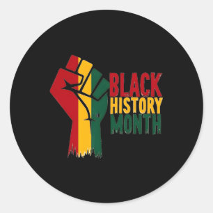 Black History Month Graphic T-Shirt African Americ Runder Aufkleber