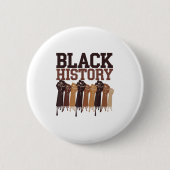 Black History Month Hands Symbol Afro Motivation Button (Vorderseite)