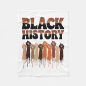 Black History Month Hands Symbol Afro Motivation  Fleecedecke (Vorderseite)