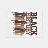 Black History Month Hands Symbol Afro Motivation Fleecedecke (Vorderseite (Horizontal))