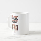 Black History Month Hands Symbol Afro Motivation  Kaffeetasse (Vorderseite Links)