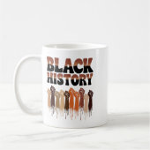Black History Month Hands Symbol Afro Motivation  Kaffeetasse (Links)