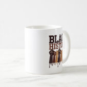 Black History Month Hands Symbol Afro Motivation  Kaffeetasse (VorderseiteRechts)