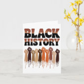 Black History Month Hands Symbol Afro Motivation  Karte (Gelbe Blume)