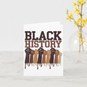 Black History Month Hands Symbol Afro Motivation  Karte (Gelbe Blume)