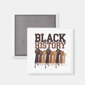 Black History Month Hands Symbol Afro Motivation Magnet (Vorderseite/Rückseite)
