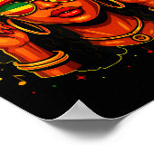 Black History Month Hbcu Black Afro Educated Girl  Poster (Ecke)