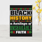 Black History Month Heritage Faith  Karte (Gelbe Blume)