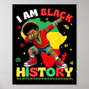 Black History Month Ich bin Black History Dabbing Poster