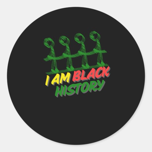 Black History Month Ich bin Black History Sticker (Vorderseite)