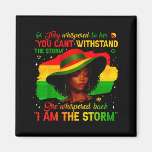 Black History Month Ich bin der Sturm Afro Afrikan Magnet
