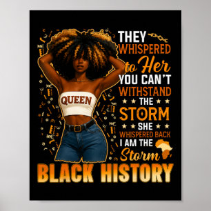 Black History Month Ich bin der Sturm Schwarze Afr Poster