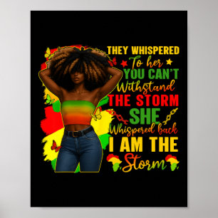 Black History Month Ich bin der Sturm Schwarze Afr Poster