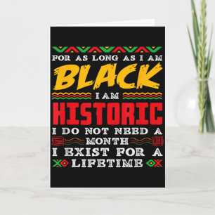 Black History Month Ich bin schwarz historisch  Karte