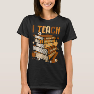 Black History Month Ich unterrichte Melanin-Buch S T-Shirt