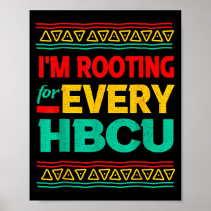 Black History Month ich unterstütze jedes Hbcu T-S Poster