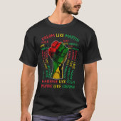 Black History Month Inspirational Leaders Power Fi T-Shirt (Vorderseite)
