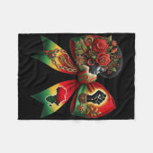 Black History Month Kokette Fleecedecke (Vorderseite (Horizontal))