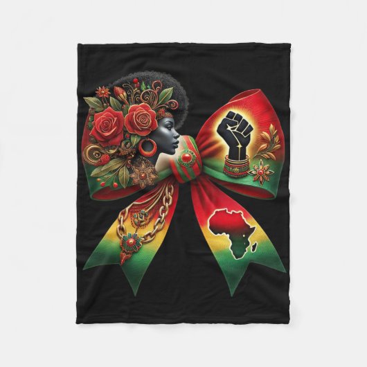 Black History Month Kokette Fleecedecke (Vorderseite)