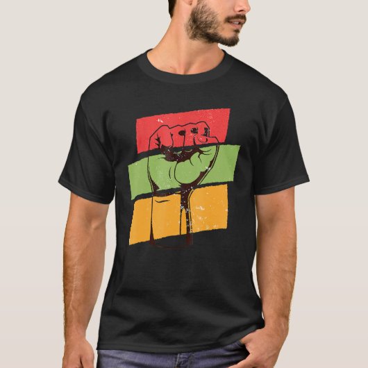 Black History Month l Black Pride Fist African Col T-Shirt (Vorderseite)