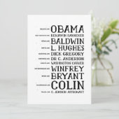 black history month legends icons einladung (Stehend Vorderseite)