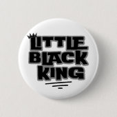 Black History Month Little Black King Button (Vorderseite)