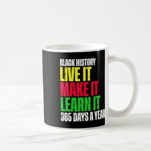 Black History Month Live It Learn it Make it 365 D Kaffeetasse (Rechts)