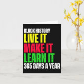 Black History Month Live It Learn it Make it 365 D Karte (Gelbe Blume)