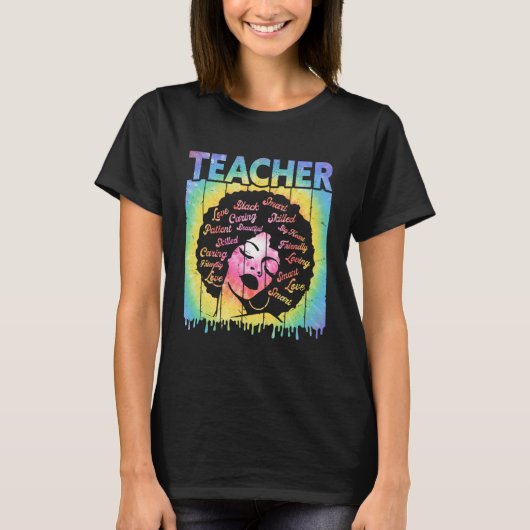 Black History Month Melanin Afro Women Teachers Ti T-Shirt (Vorderseite)