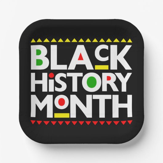 Black History Month Melanin King Queen Sista Bruh Pappteller (Vorderseite)