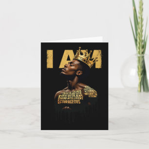 Black History Month Men Vater Ich bestärke Black H Karte