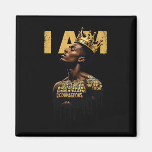 Black History Month Men Vater Ich bestärke Black H Magnet