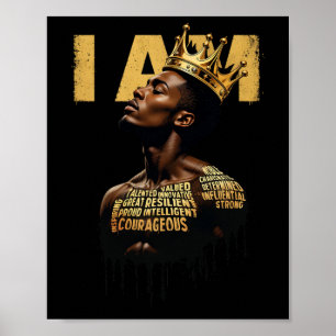 Black History Month Men Vater Ich bestärke Black H Poster