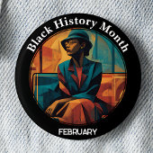 Black History Month Montgomery Busboykott Pinback Button