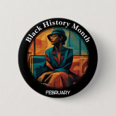 Black History Month Montgomery Busboykott Pinback Button (Vorderseite)