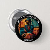 Black History Month Montgomery Busboykott Pinback Button (Vorne & Hinten)