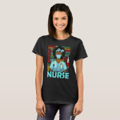 Black History Month Nurse Afro Girl Womens Day Gra T-Shirt (Vorne ganz)