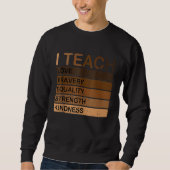 Black History Month Pajama Celebrate I Teach Black Sweatshirt (Vorderseite)