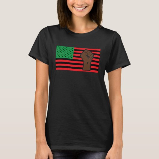 Black History Month Pan African Flag Black African T-Shirt (Vorderseite)