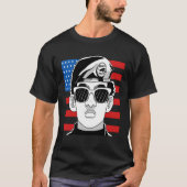 Black History Month Panther Party American Flag 19 T-Shirt (Vorderseite)