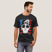 Black History Month Panther Party American Flag 19 T-Shirt (Vorne ganz)