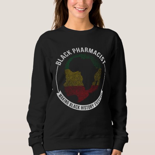 Black History Month Pharmacist Flag African Americ Sweatshirt (Vorderseite)