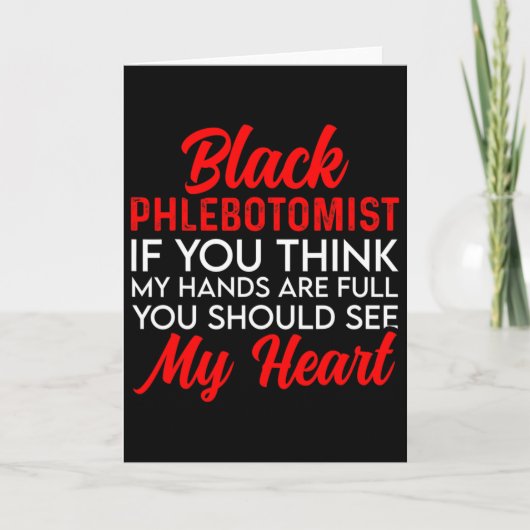 Black History Month Phlebotomist-Flagge. Afroameri Karte (Vorderseite)