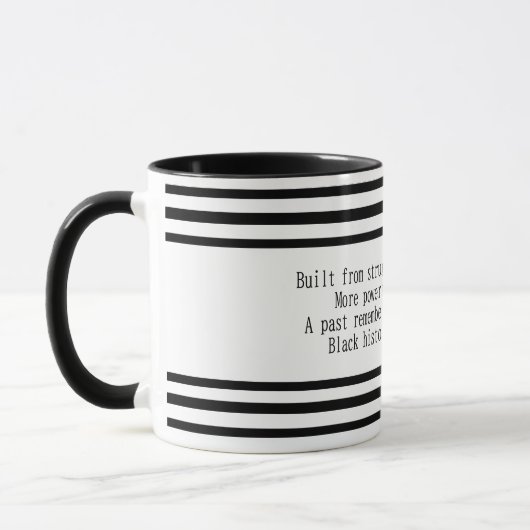 Black History Month Poem Mug Tasse (Links)