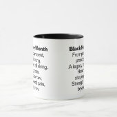Black History Month Poem Mug Tasse (Zentrum)