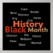 BLACK HISTORY MONTH POSTER Print (Vorne)