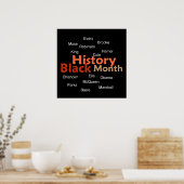 BLACK HISTORY MONTH POSTER Print (Küche)